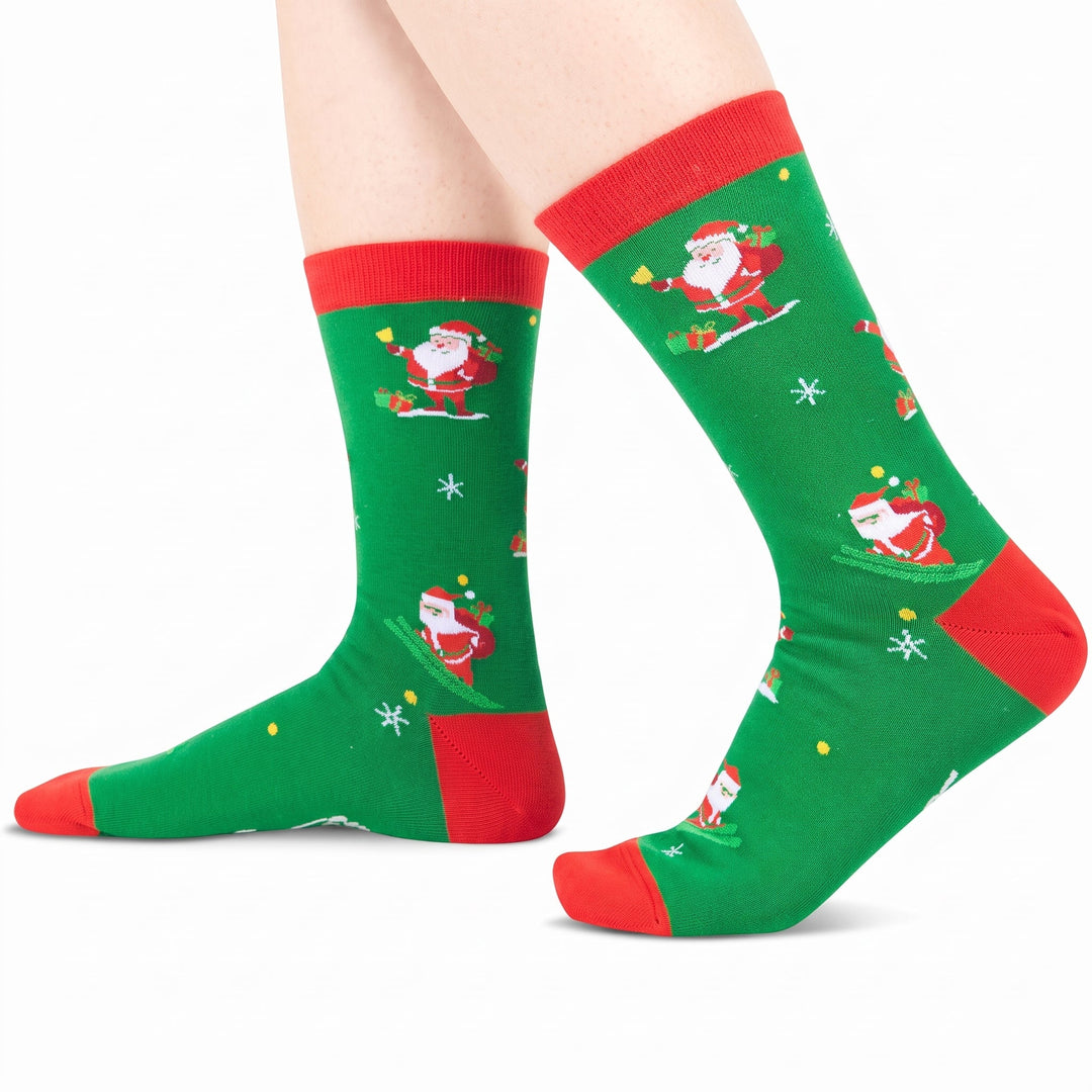 Holiday Funny Christmas Socks, Unisex Novelty Festive