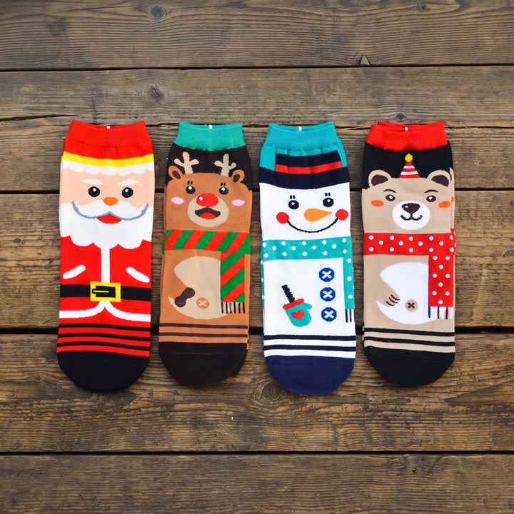 Holiday Novelty Christmas Socks 3 Pack, Unisex Festive Fun Cartoon Character