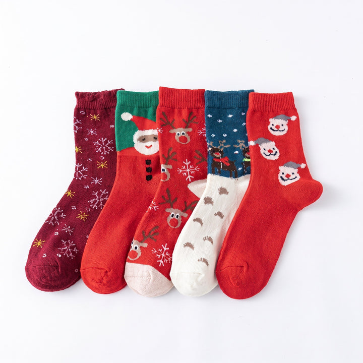 Holiday Themed Christmas Socks 5 Pack, Unisex Festive Gifts