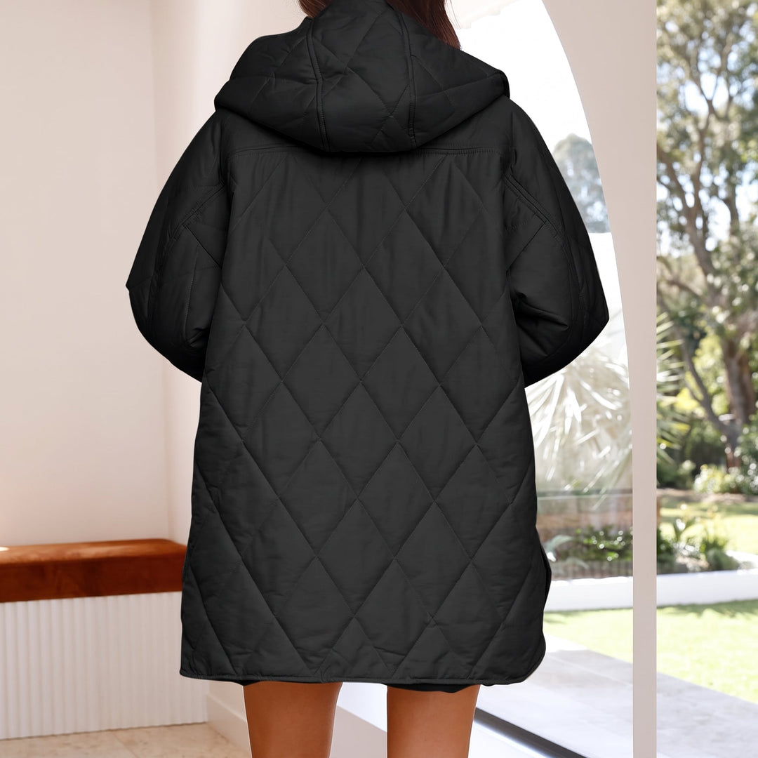 Women's Lightweight Hooded Puffer Jacket, Padded Quilted Oversize
