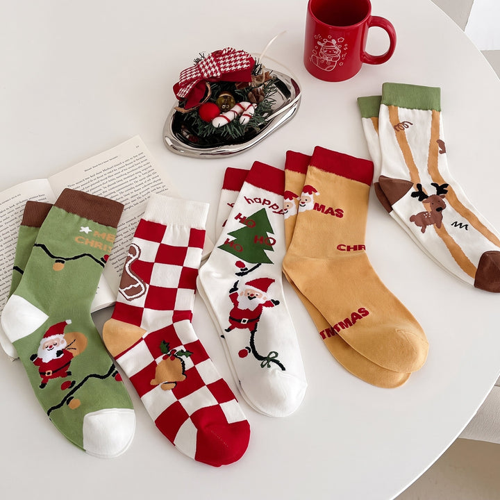Holiday Novelty Christmas Socks 3 Pack, Unisex Festive Fun Jacquard Pattern