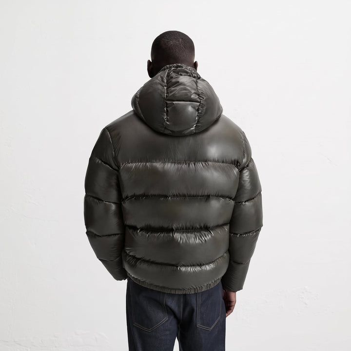 Men's Puffer Jacket, Hooded Quilted Bubble Relaxed Fit