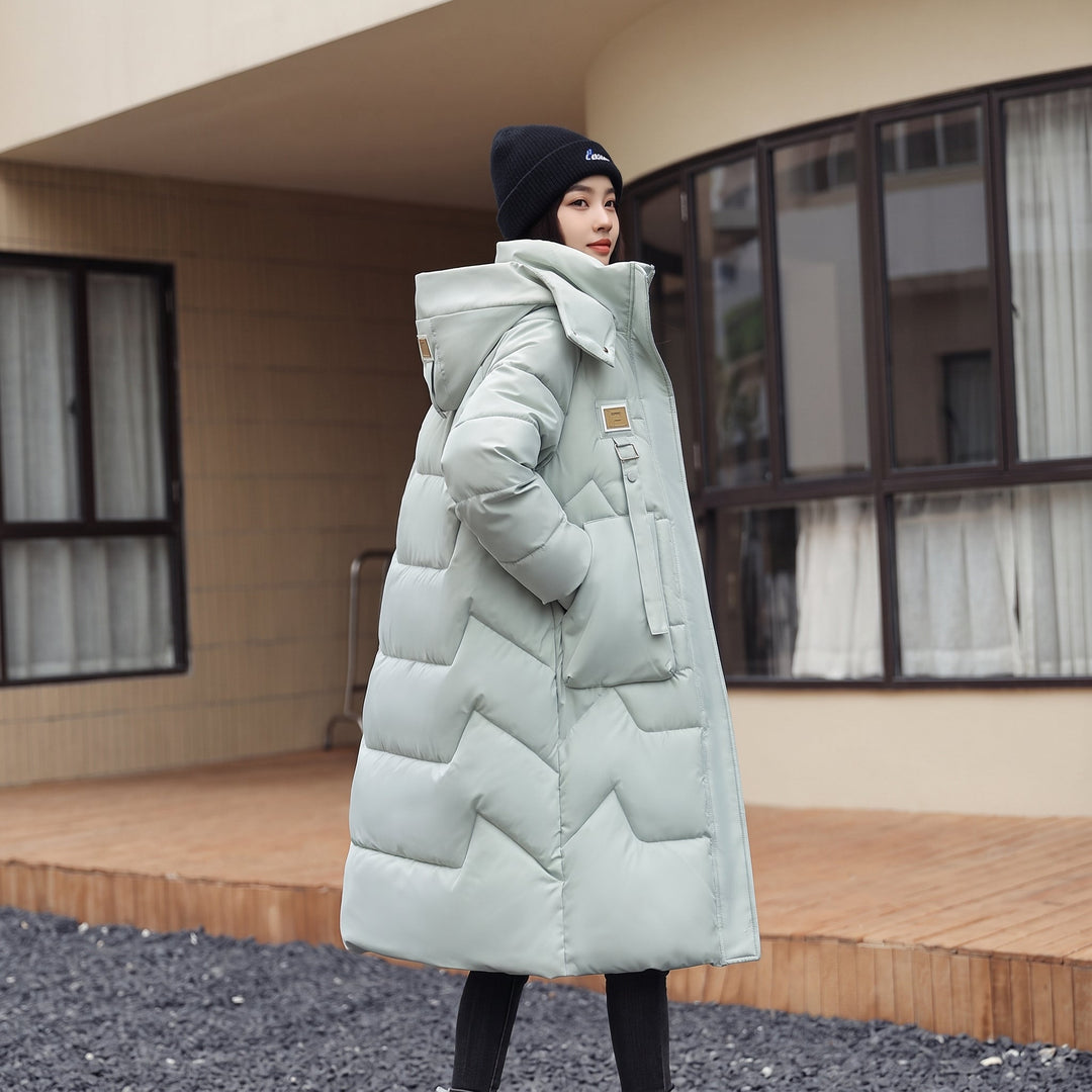 Women's Long Hooded Puffer Jacket, Oversize Bubble Padded Quilted