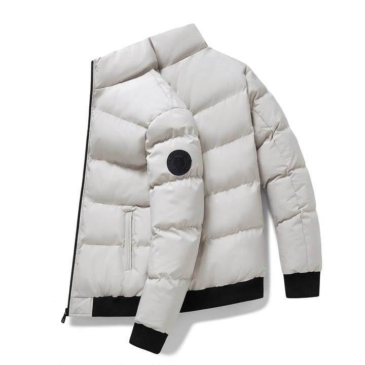 Men's Puffer Jacket, Long Padded Quilted Oversized