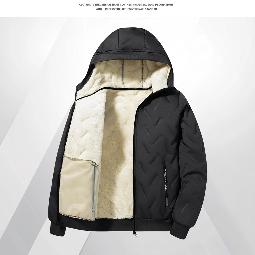 Men's Puffer Jacket, Padded Hooded Quilted Relaxed Fit