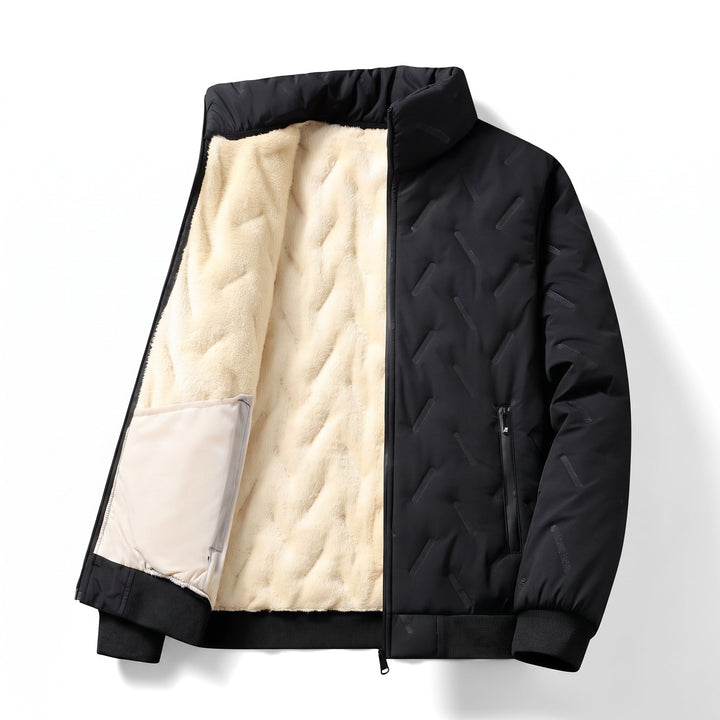 Men's Puffer Jacket, Long Hooded Quilted Relaxed Fit