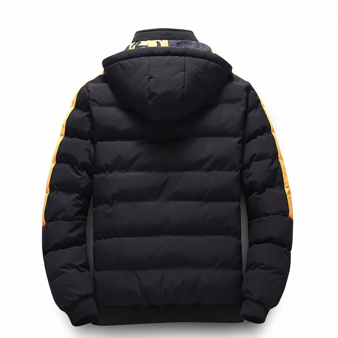 Men's Puffer Jacket, Long Quilted Oversized Reversible