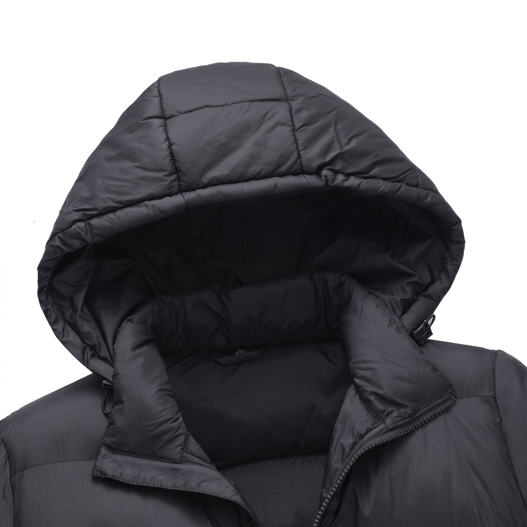 Men's Puffer Jacket, Lightweight Hooded Quilted Zip Up