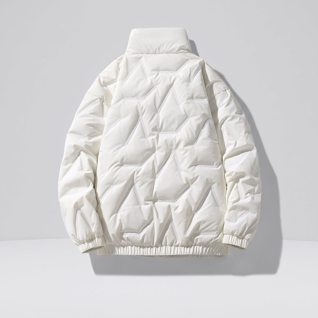 Men's Puffer Jacket, Longline Padded Stand Collar