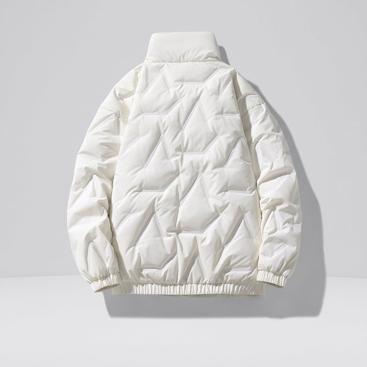 Men's Puffer Jacket, Longline Padded Stand Collar