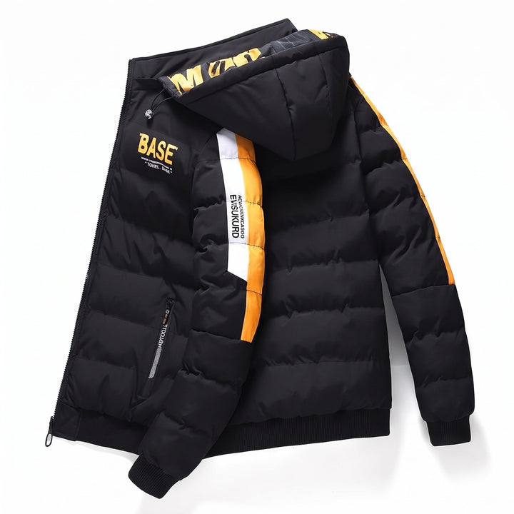 Men's Puffer Jacket, Long Quilted Oversized Reversible