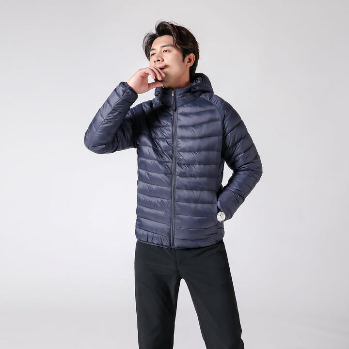 Men's Puffer Jacket, Lightweight Hooded Packable Quilted