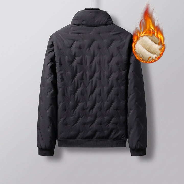 Men's Puffer Jacket, Long Hooded Quilted Relaxed Fit
