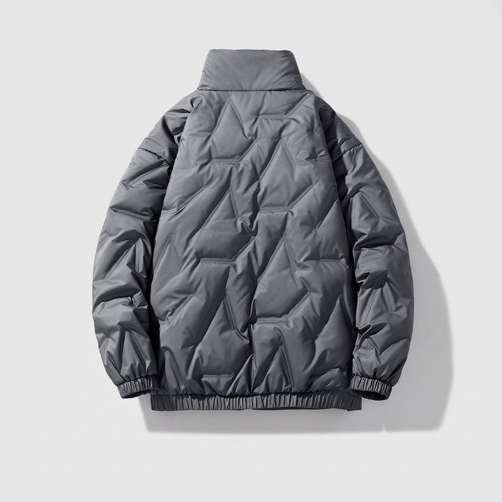 Men's Puffer Jacket, Longline Padded Stand Collar