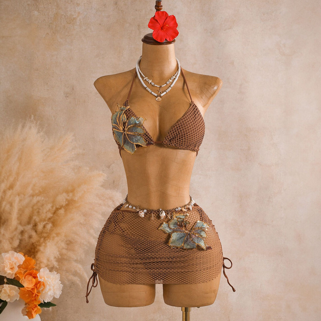 Women's String Bikini in brown