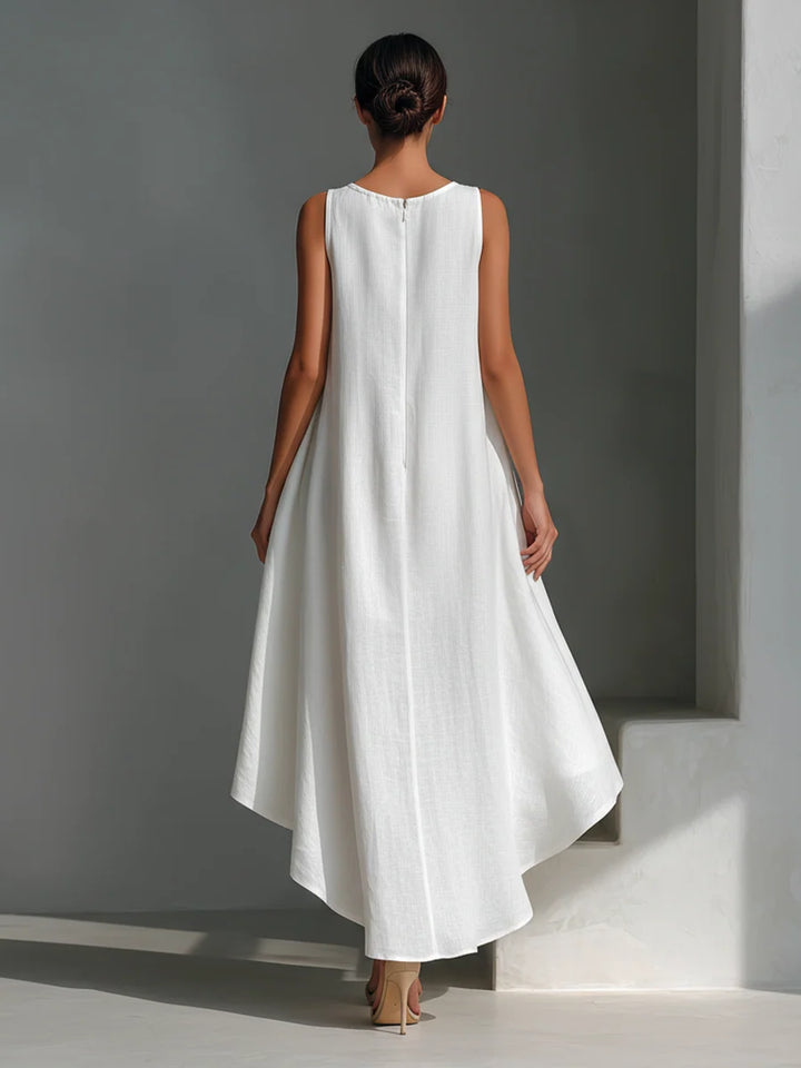Women's Linen Dress in white