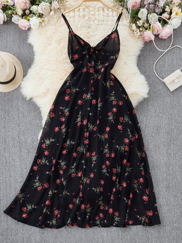 AVA™ - Casual A-Line Floral Dress for Beach and Vacation Fun