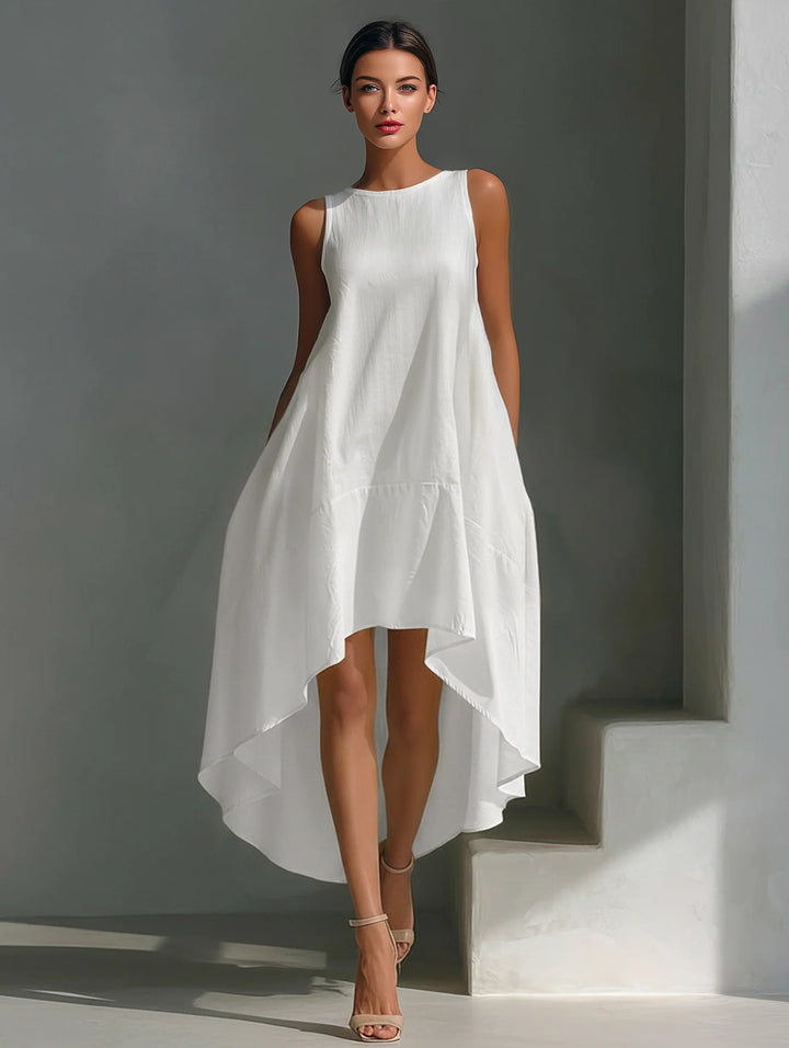 Women's Linen Dress in white
