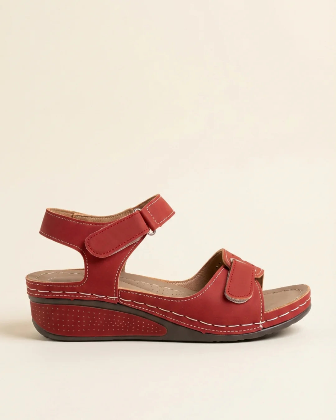 Women's Orthopedic Wedge Sandals in red