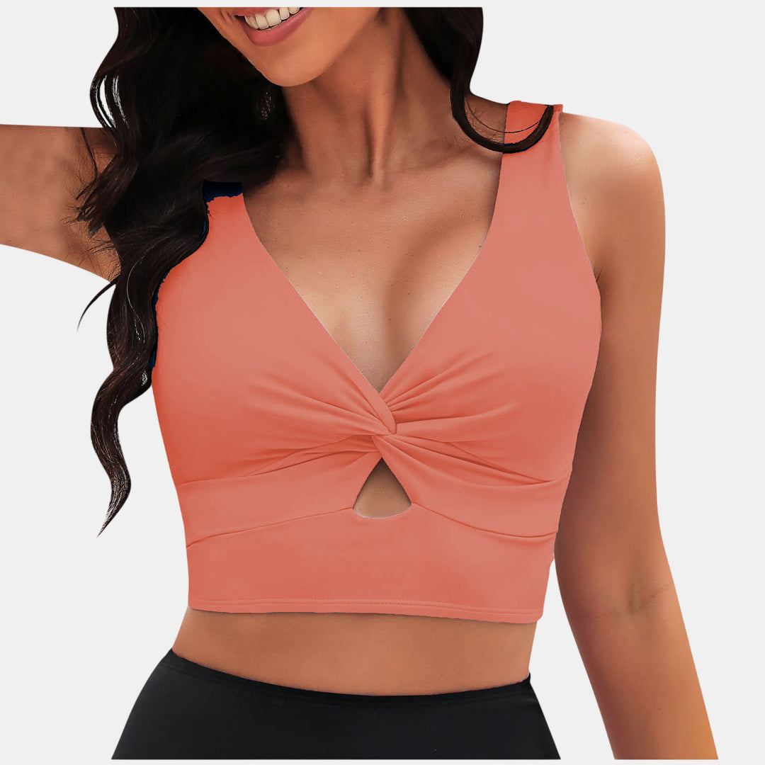 Women's Crop Top Bikini in orange