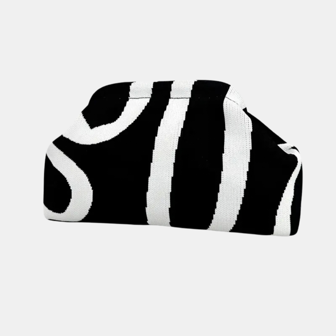 Women's Clutch Bag in black zebra