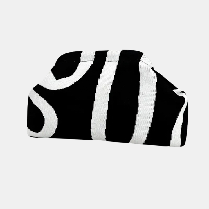Women's Clutch Bag in black zebra