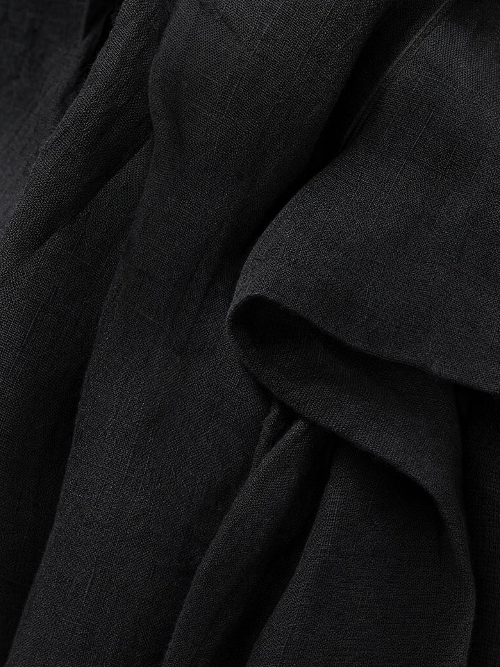 Women's Linen Jumpsuit in black