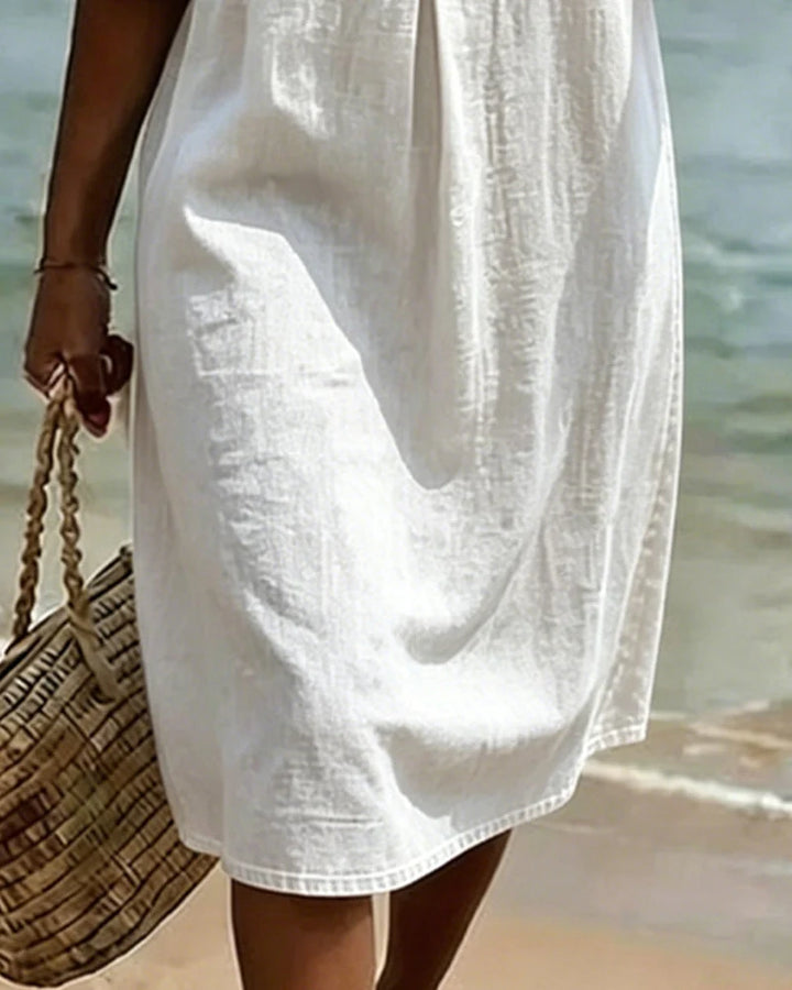Women's Summer Midi Dress in white