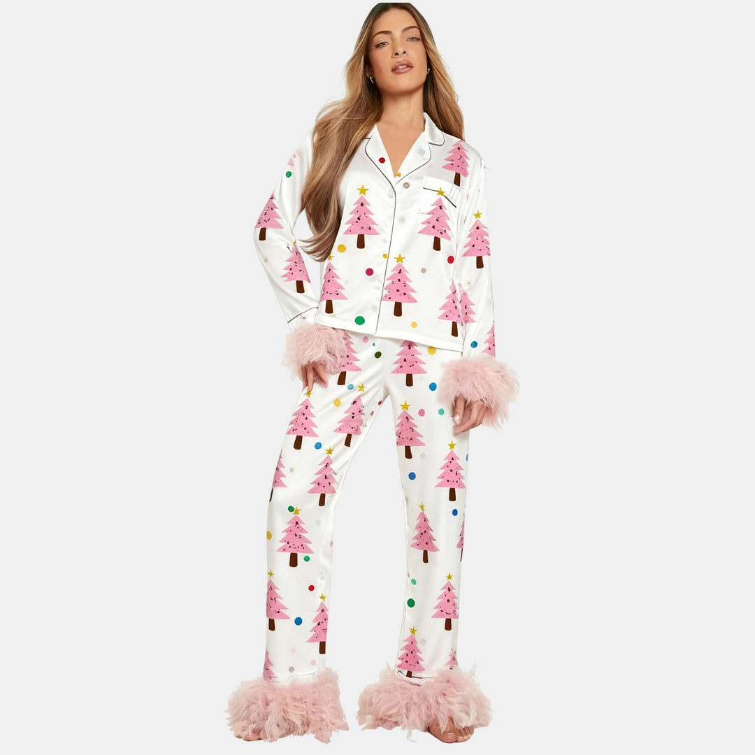 Women's Christmas PJs in white