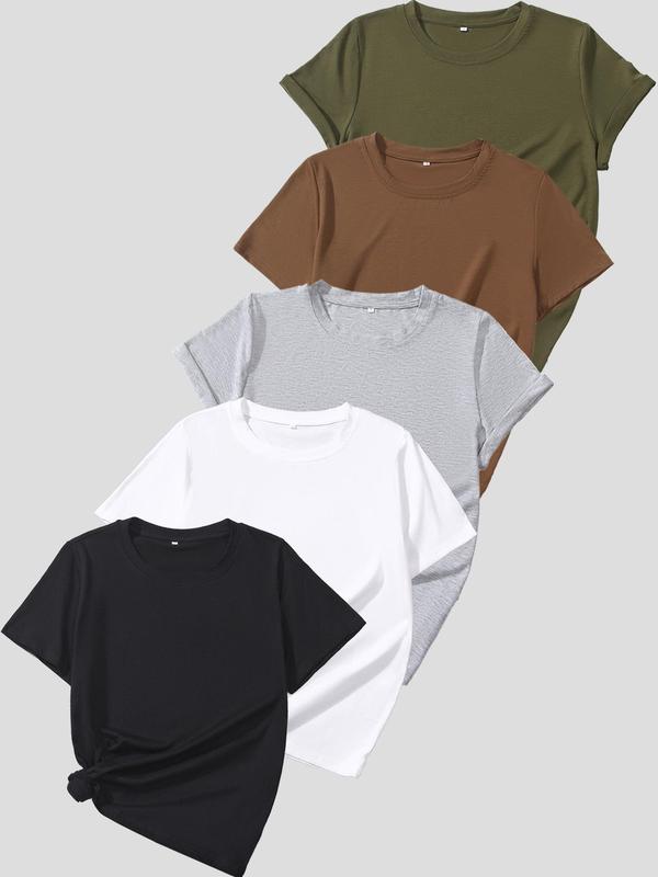OLIVE™ - Casual Short Sleeve Tee (Pack of 5)
