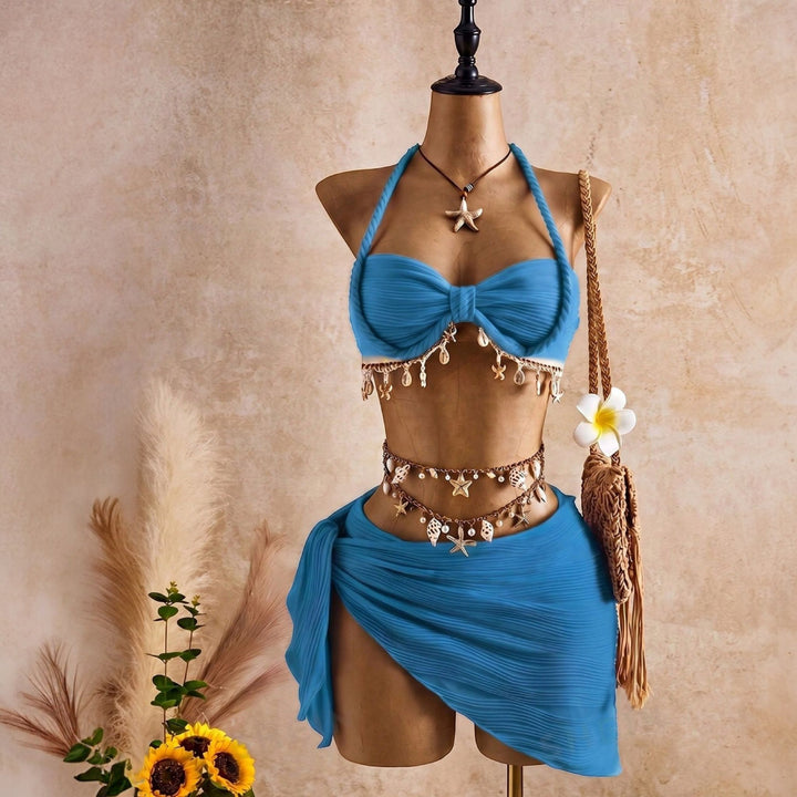 Women's Halter Bikini in blue