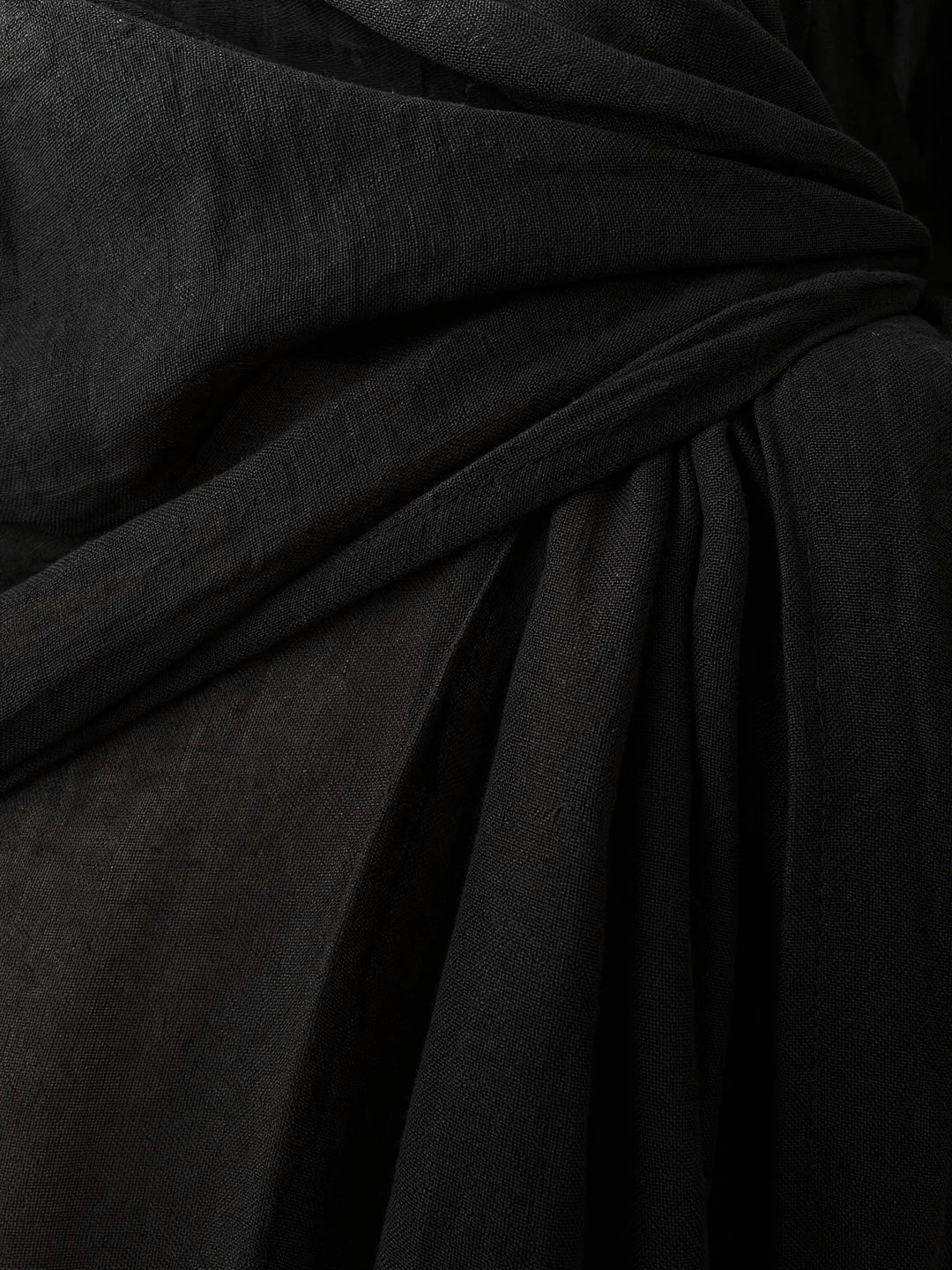 Women's Linen Maxi Dress in black