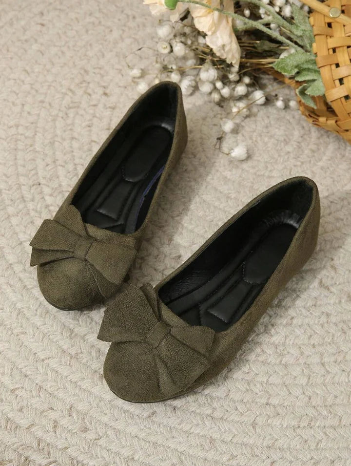 Women's Orthopedic Flats in dark green
