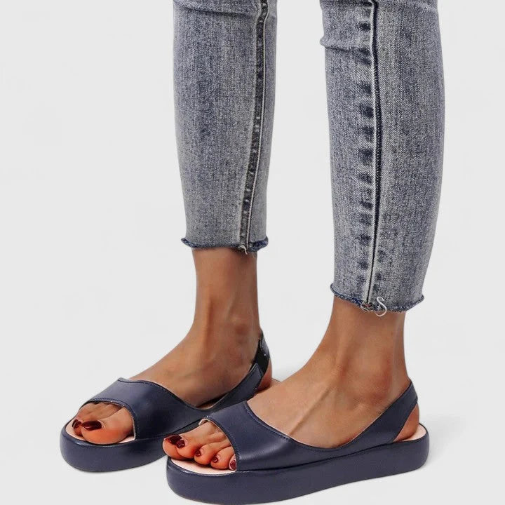 Women's Orthopedic Slip On Sandals in blue