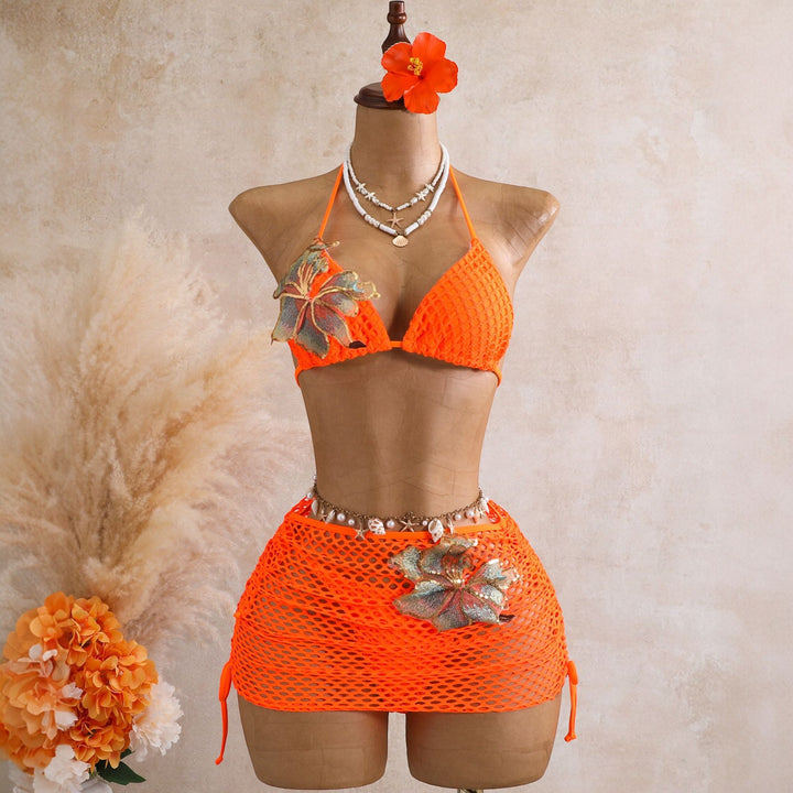 Women's String Bikini in orange