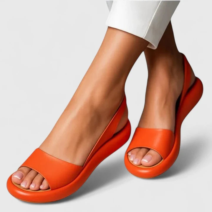 Women's Orthopedic Slip On Sandals in orange