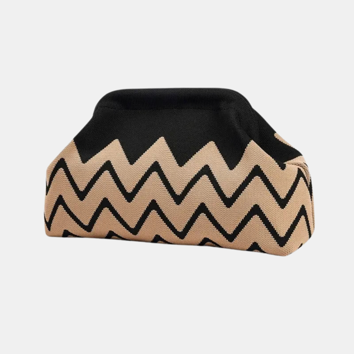 Women's Clutch Bag in black coffee small waves