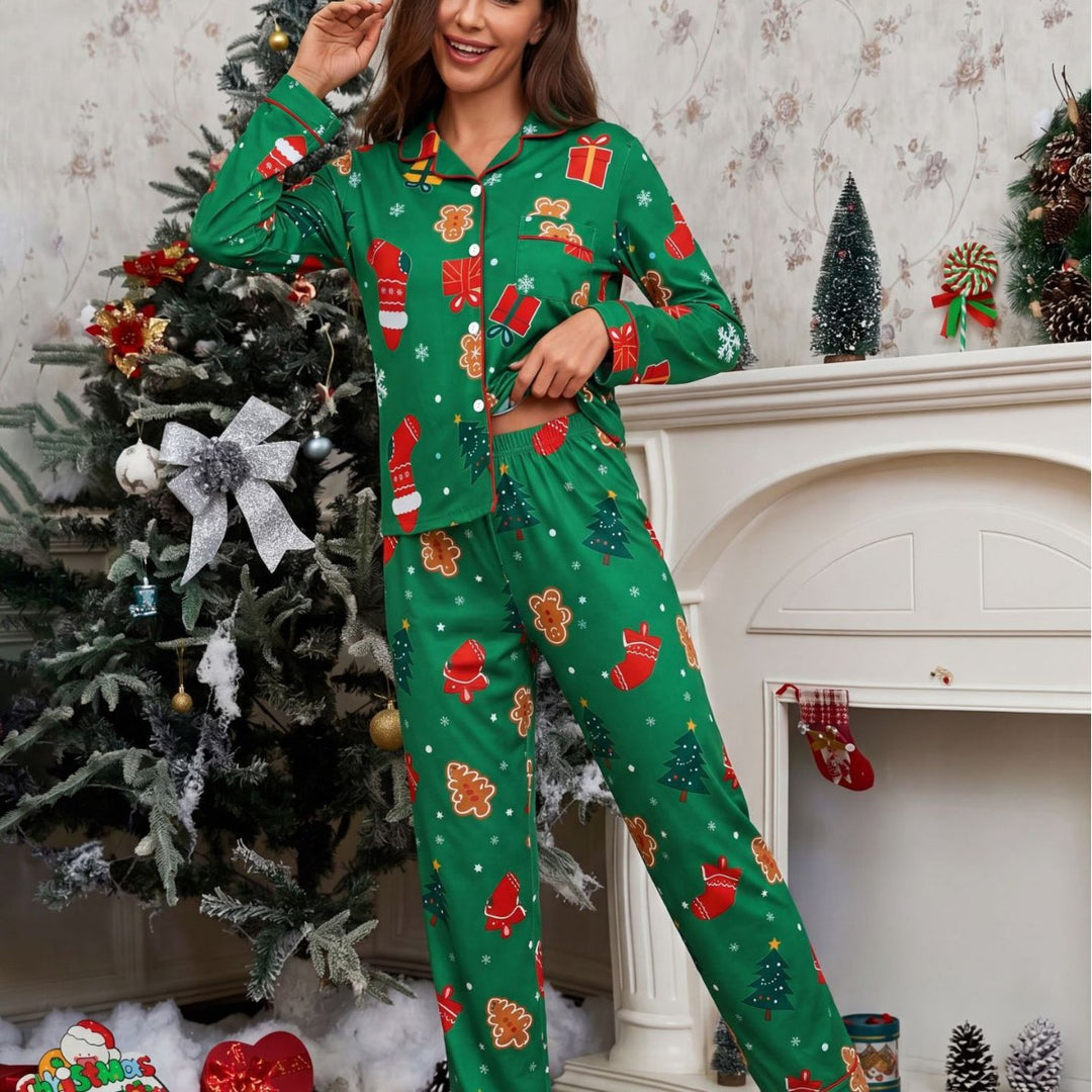 Women's Christmas PJs detail