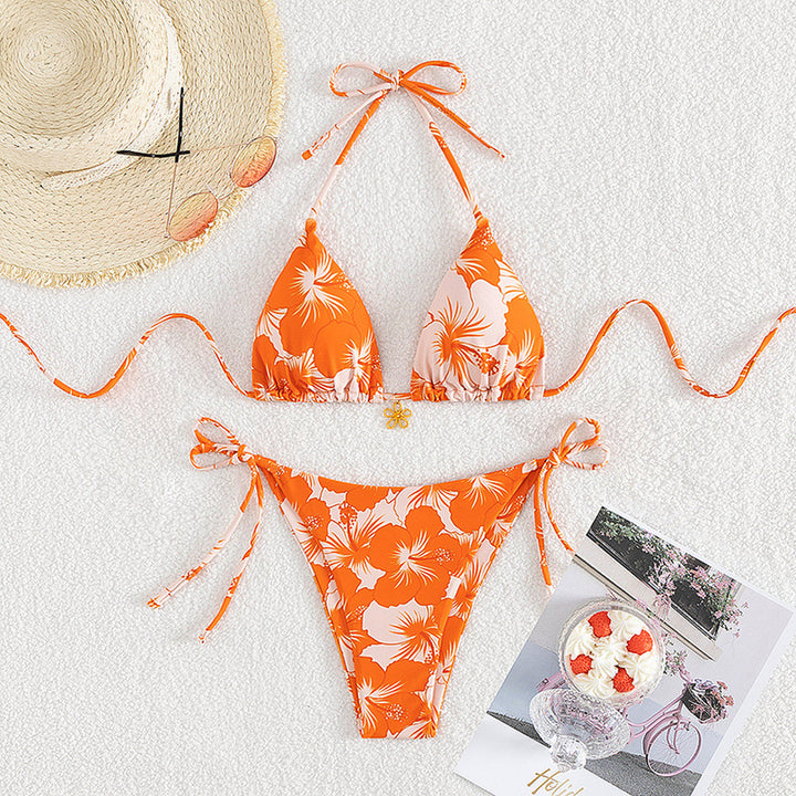 Women's String Bikini in orange