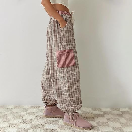 Women's Matching Set in pink plaid