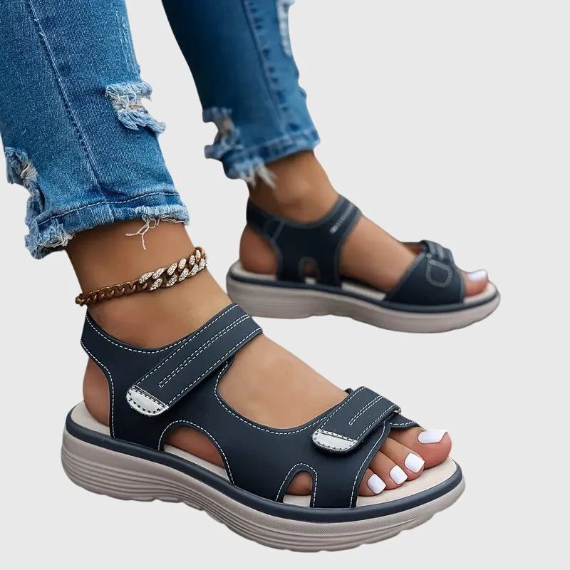 Women's Orthopedic Platform Sandals in blue