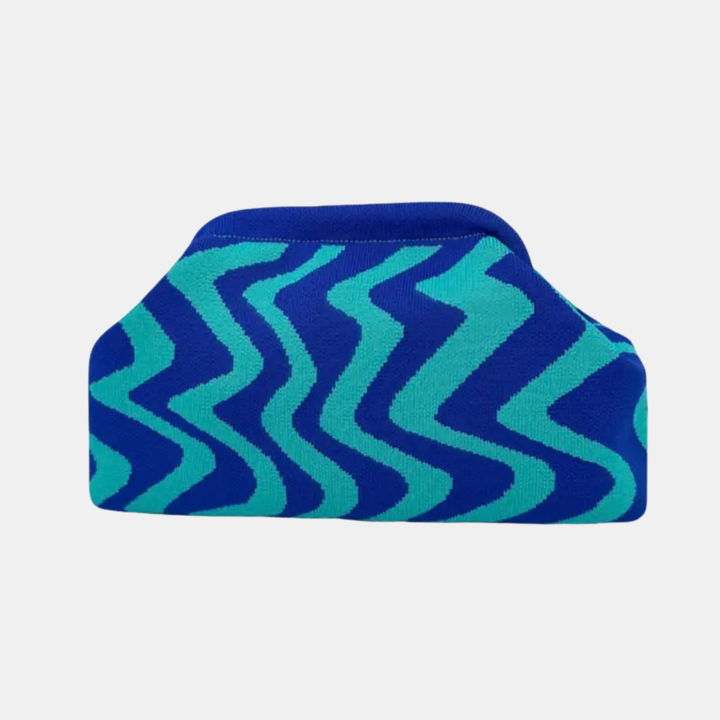 Women's Clutch Bag in large blue waves