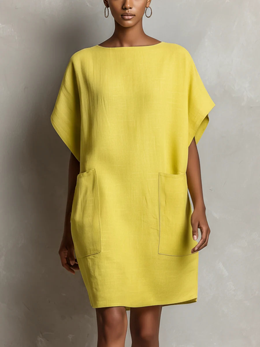 Women's Mini Summer Dress in yellow