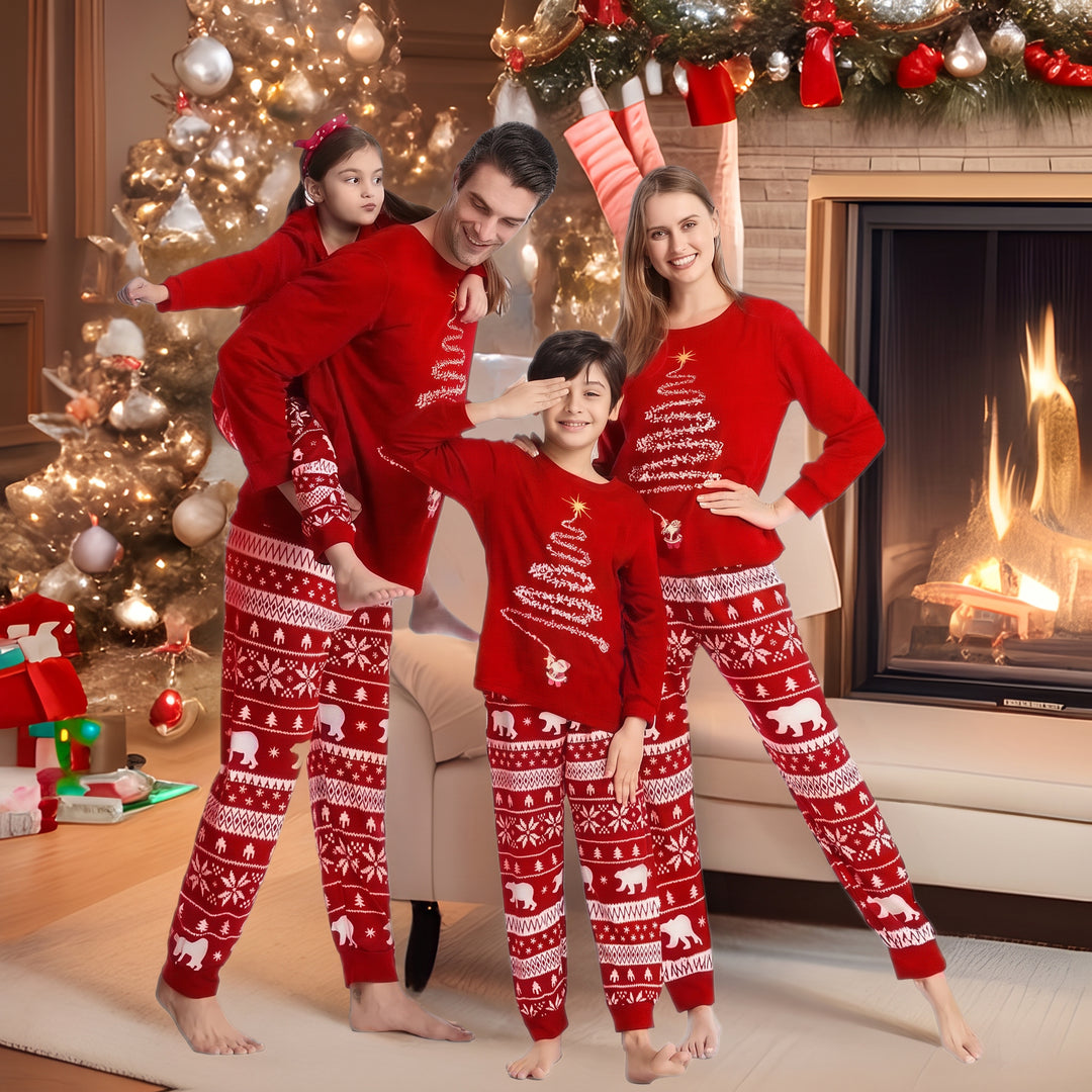 Family Matching Christmas PJs detail