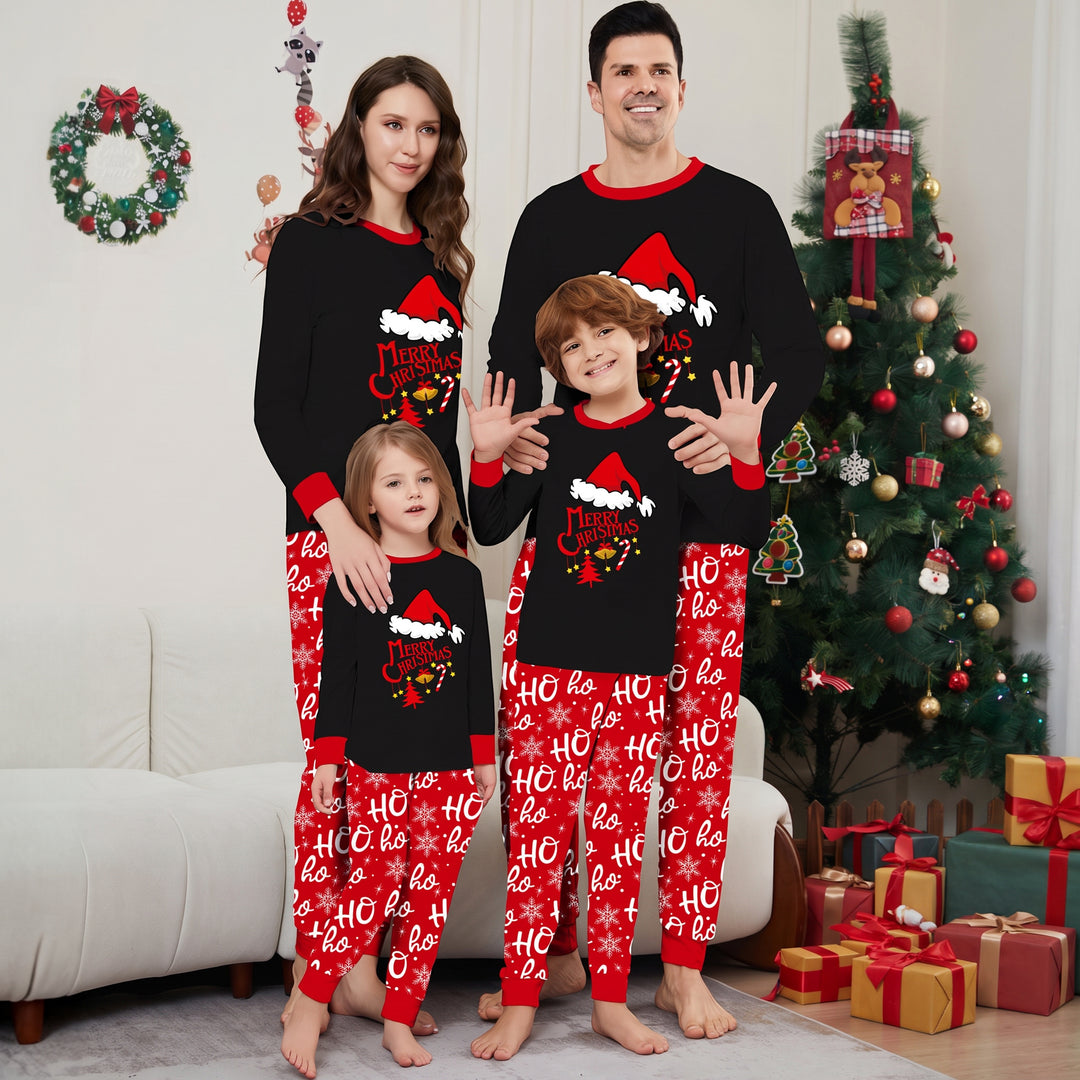 Family Matching Christmas PJs in black