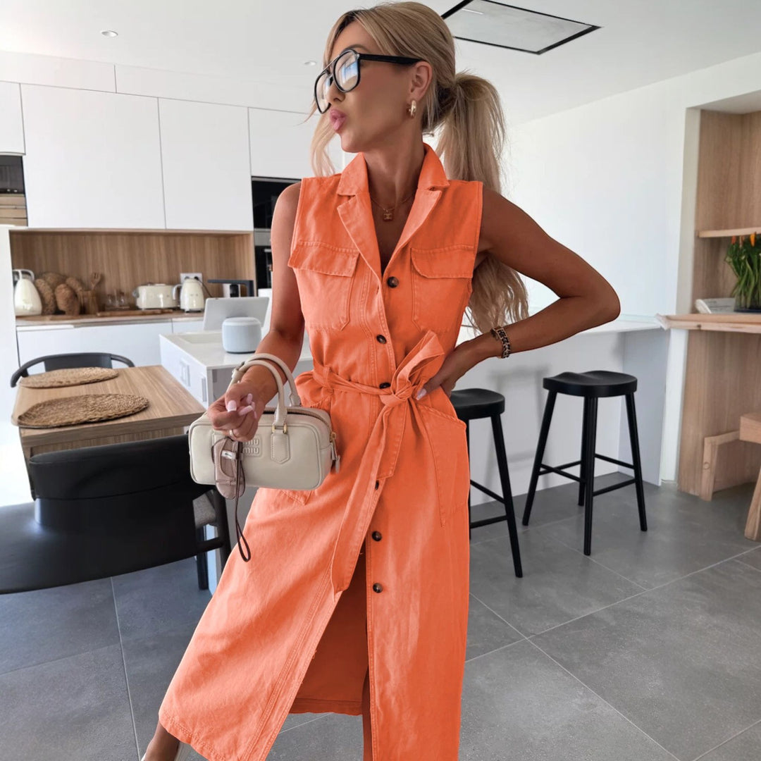 Women's Summer Maxi Dress in orange