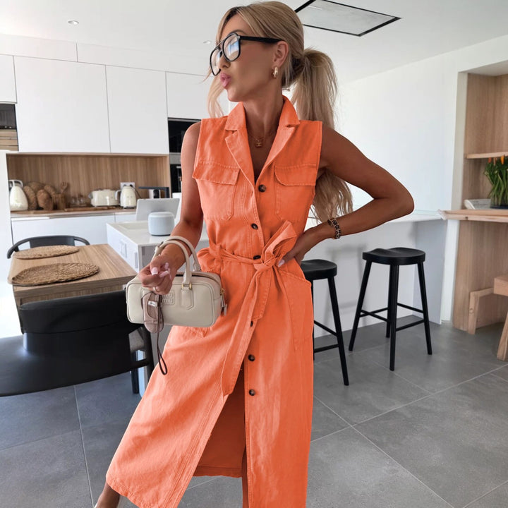Women's Summer Maxi Dress in orange