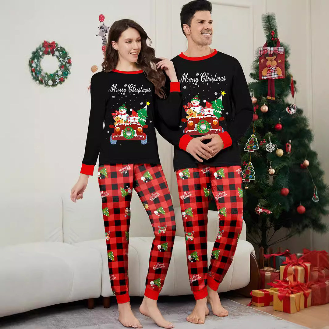 Family Matching Christmas PJs detail
