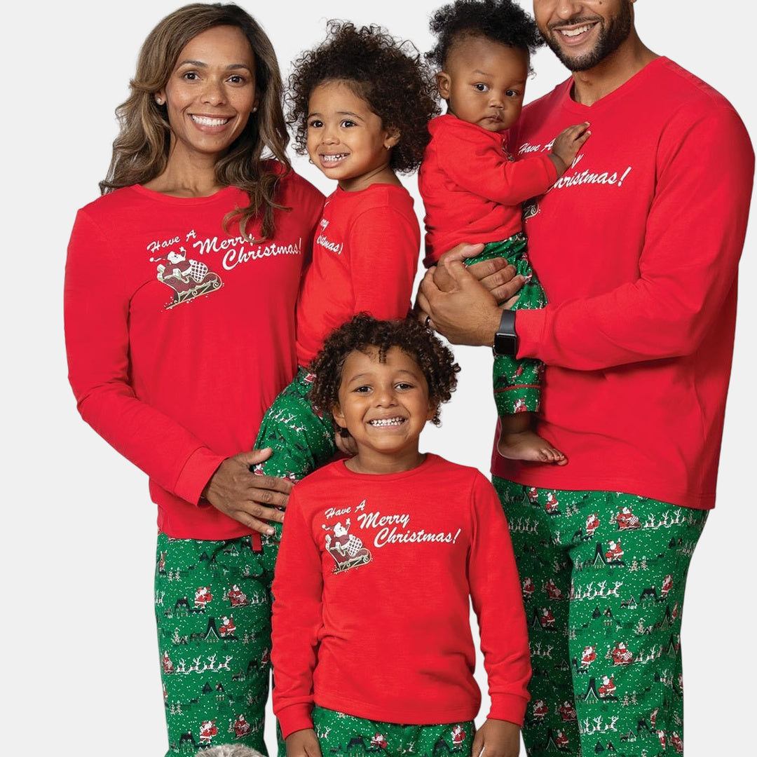 Family Matching Christmas PJs detail