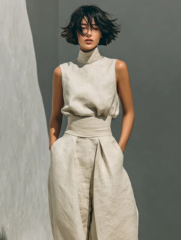 Women's Matching Set in khaki